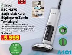 KİWİ KSC-4270 ŞARJLI ISLAK KURU SÜPÜRGE VE ZEMİN TEMİZLEYİCİ KİWİ KSC-4270 ŞARJLI ISLAK KURU SÜPÜRGE VE ZEMİN TEMİZLEYİCİ